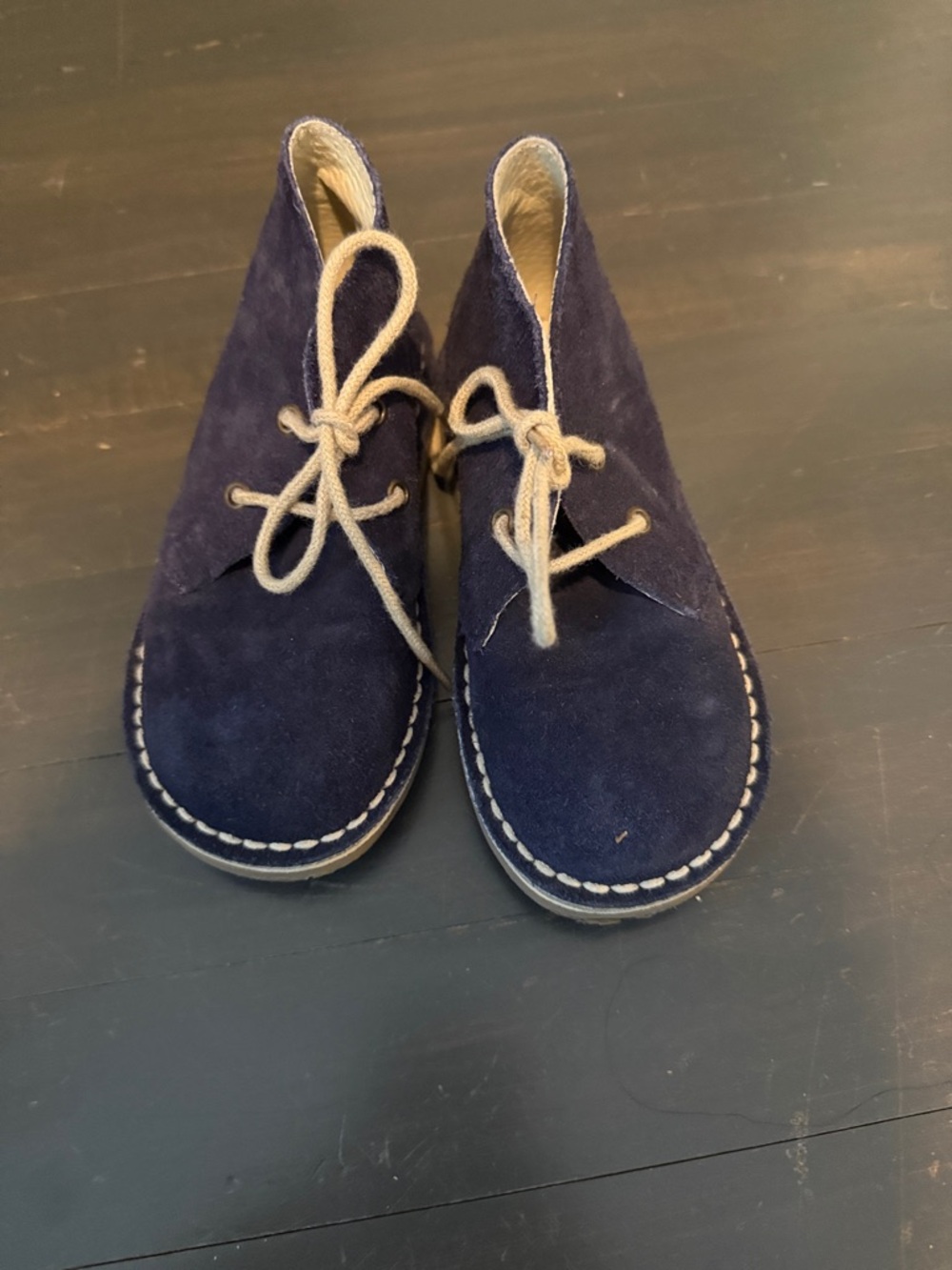 Brand New OTS Kids Gray Suede Lace-Up Boots (Chukka Style) size 26